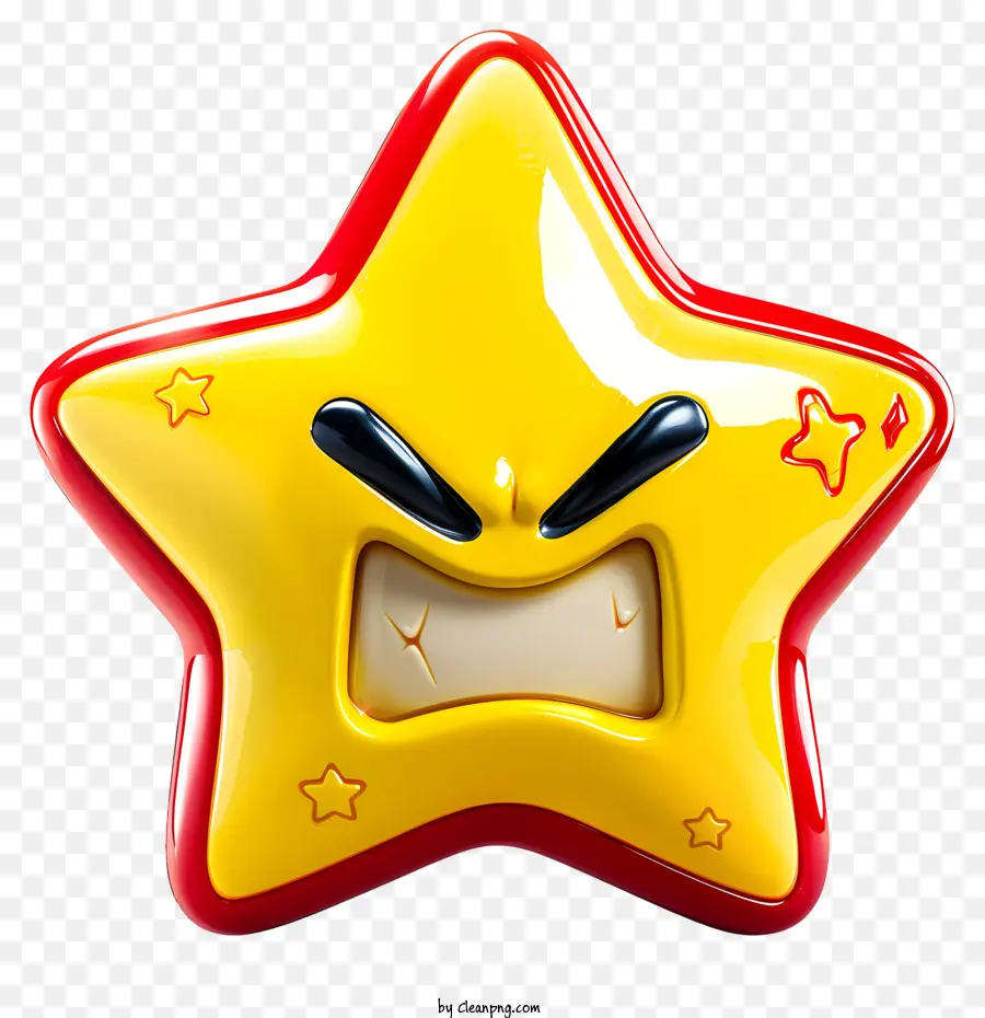 Emoji De Estrela，Estrela Zangada PNG