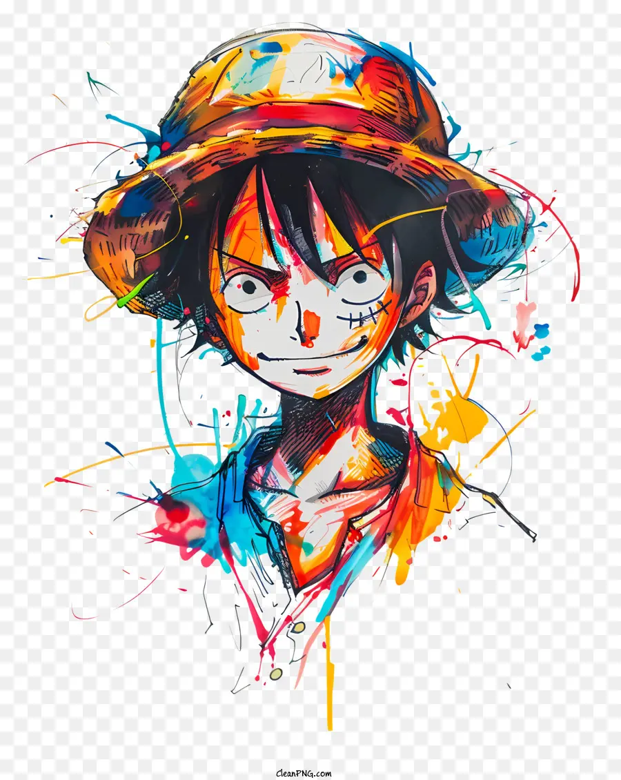 Luffy De One Piece，Pintura PNG