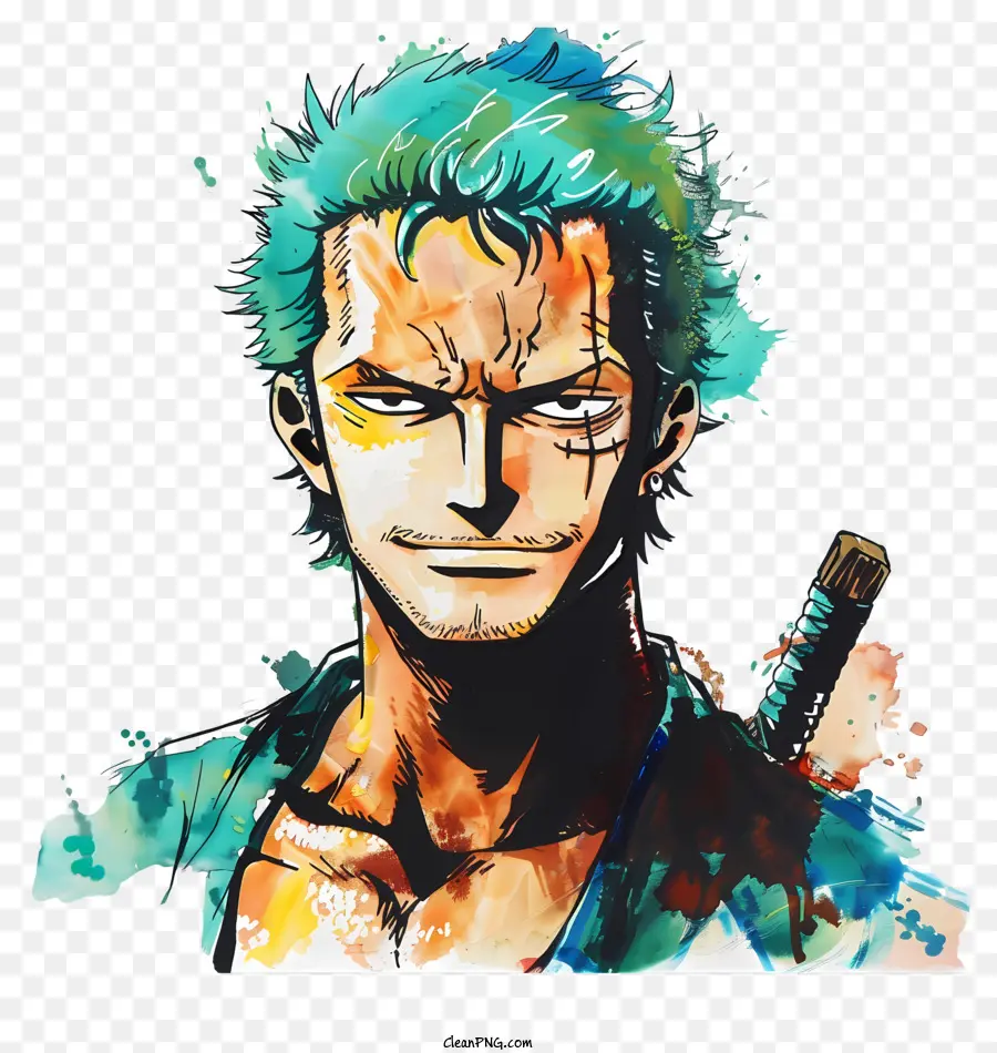 Uma Peça Roronoa Zoro，Pintura PNG