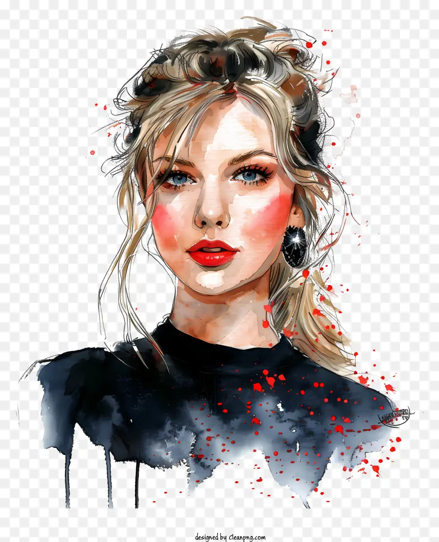Taylor Swift，Pintura Vibrante PNG