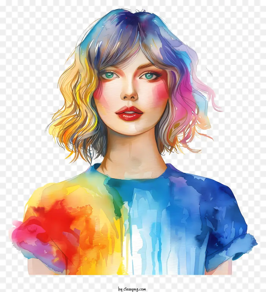 Taylor Swift，Pintura Em Aquarela PNG
