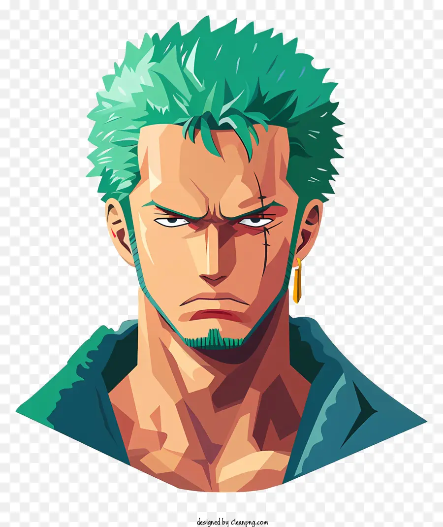 Uma Peça Roronoa Zoro，Cabelo Verde PNG