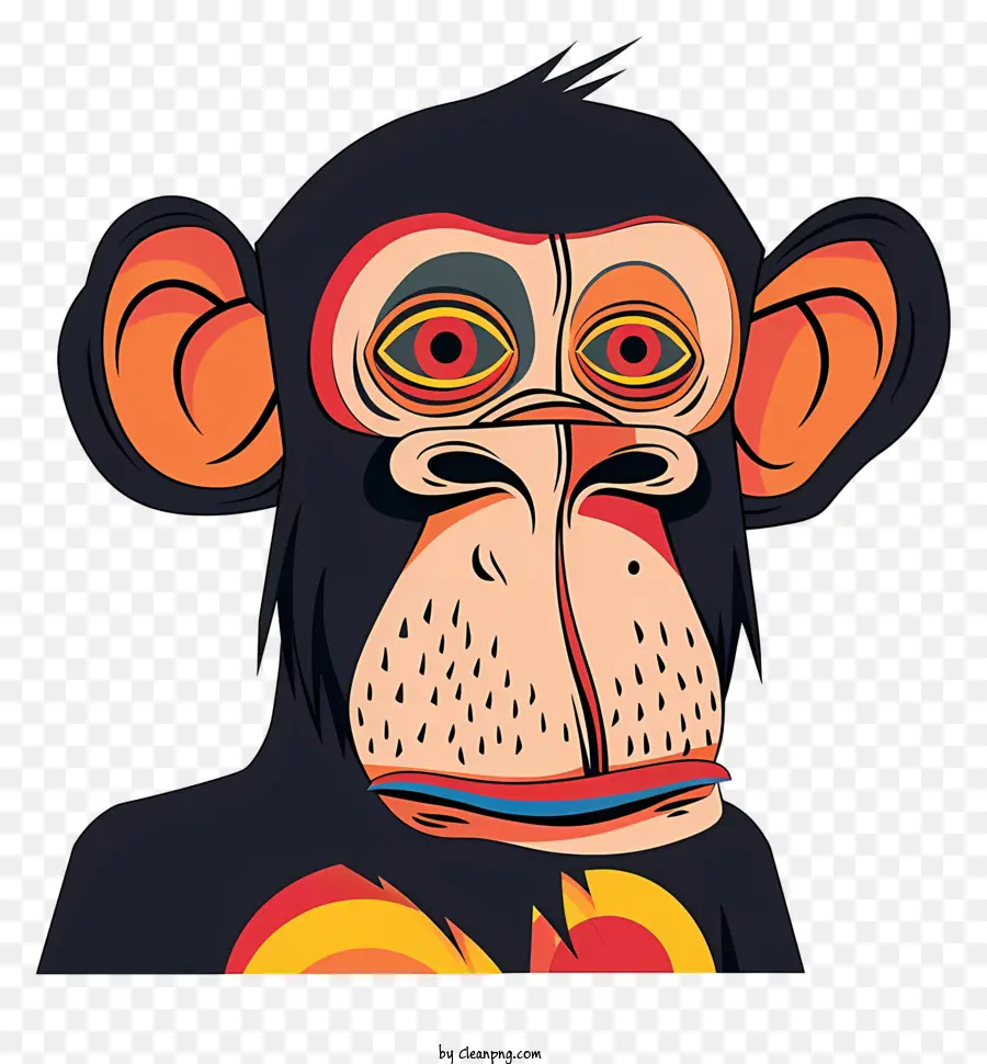 Macaco，Rosto De Macaco Colorido PNG