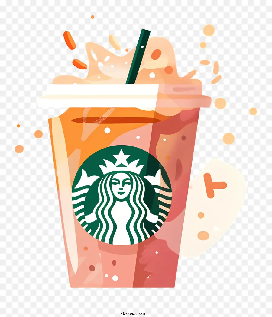 Copo De Café Da Starbucks，Calda De Chocolate PNG