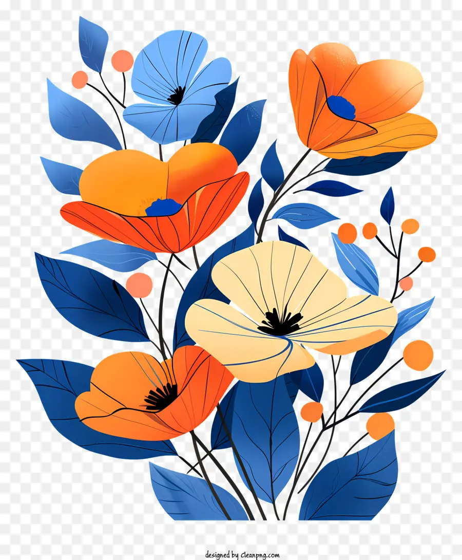 Flor Azul，Flores Murchas PNG