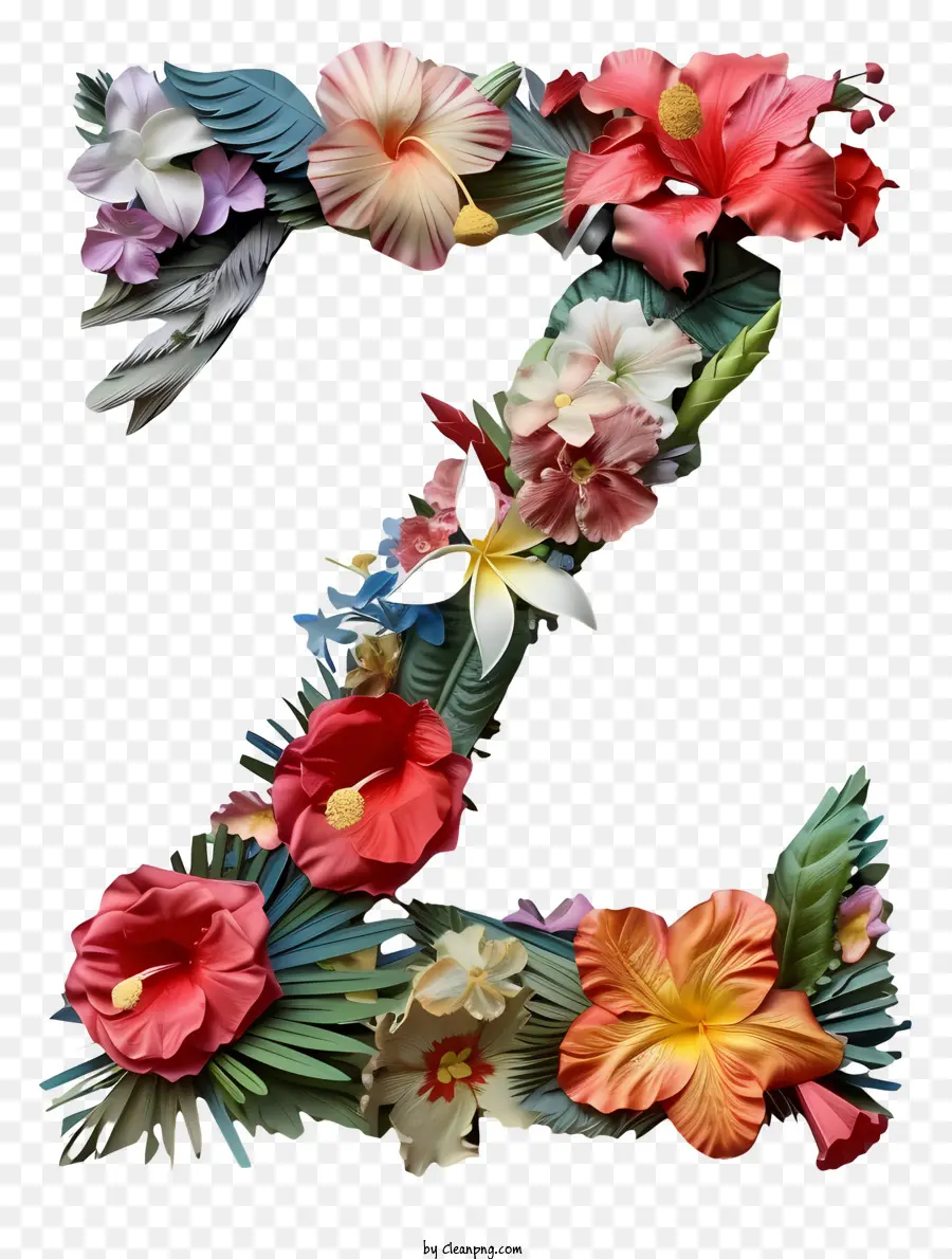 Carta Floral Z，Flores Artificiais PNG