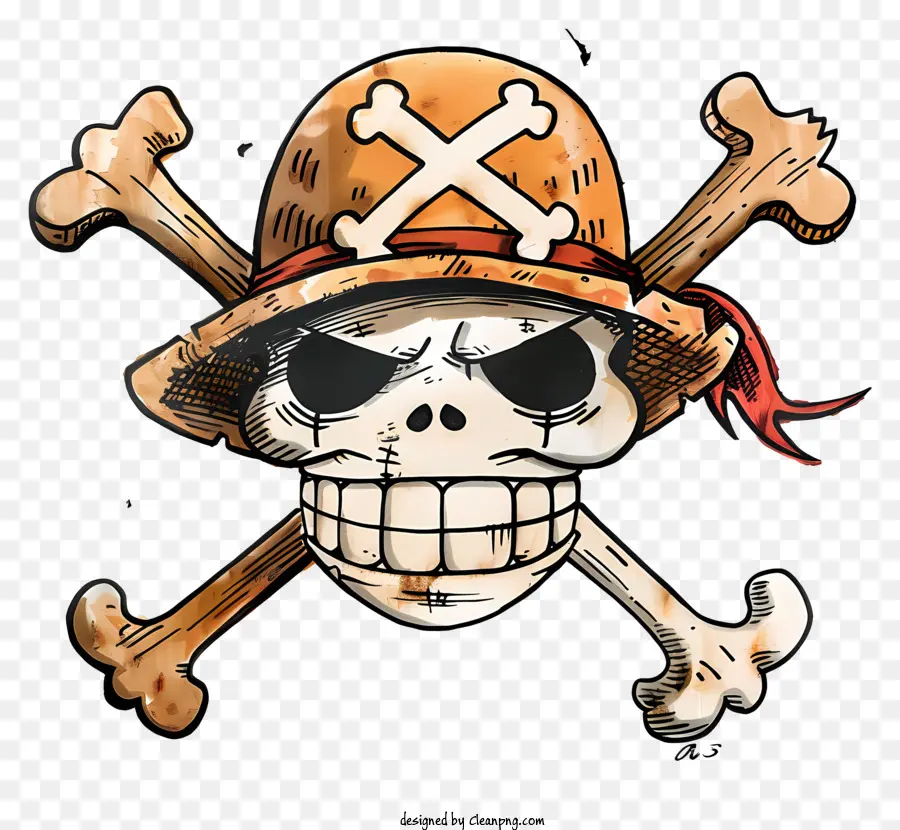 One Piece Jolly Roger，Pirata PNG