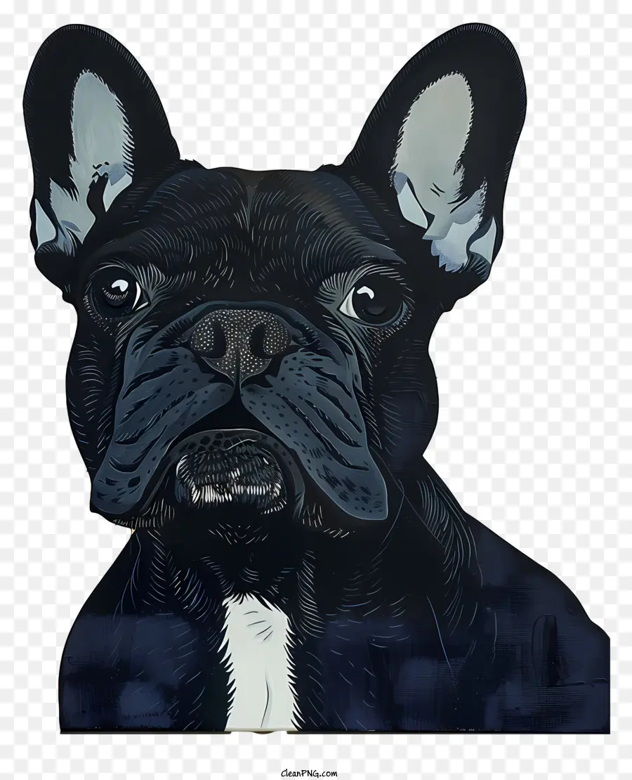 Bulldog Francês，Preto E Branco PNG