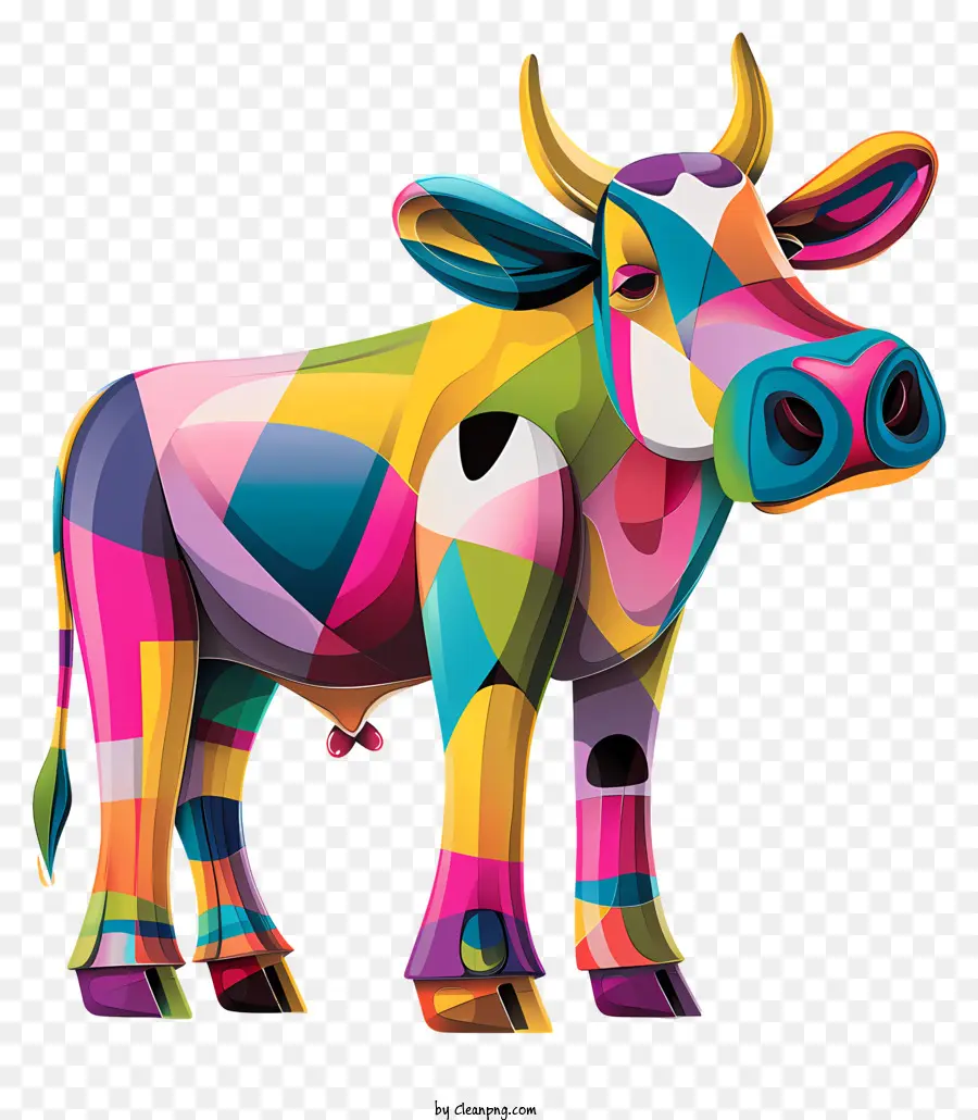 Vaca Brinquedo，Vaca Colorida PNG