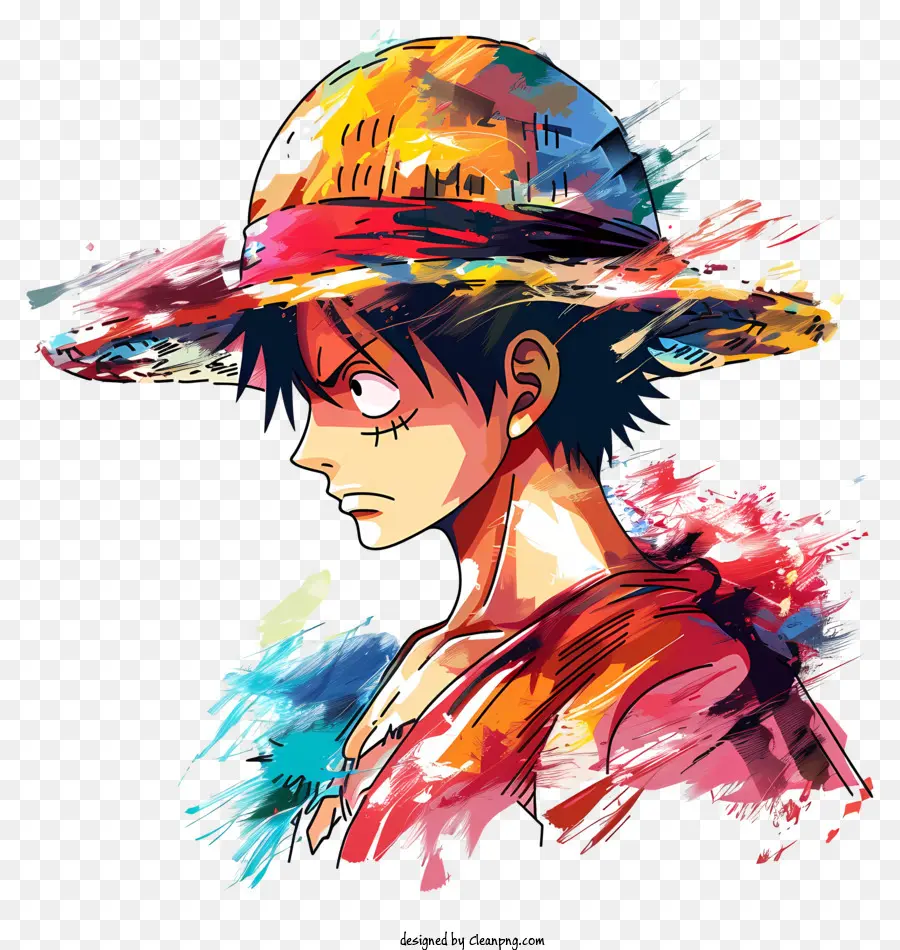 Luffy De One Piece，Colorido Chapéu PNG