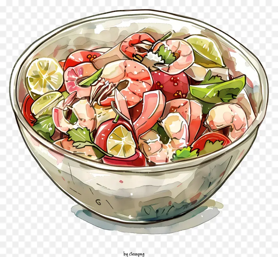 Ceviche，Pintura Em Aquarela PNG