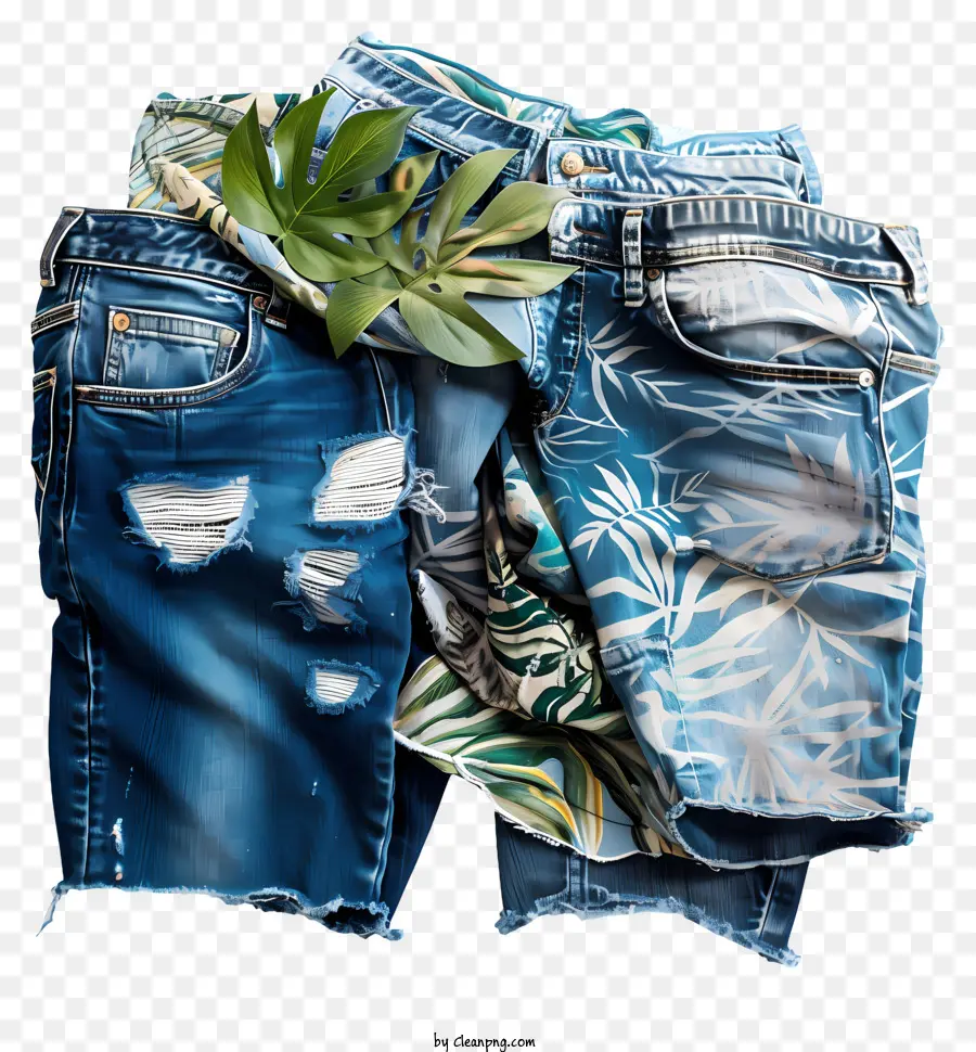 Calças Jeans，Ripped Jeans PNG