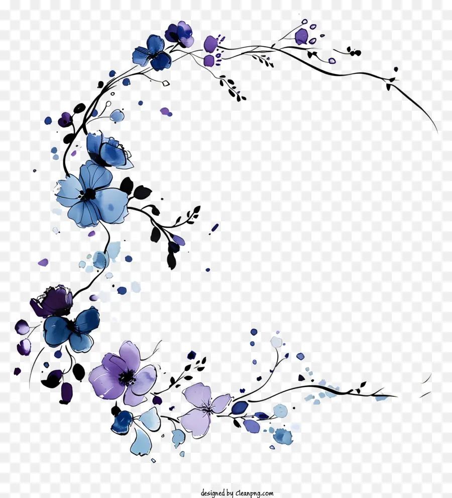 Videira Azul，Flor Coroa De Flores PNG