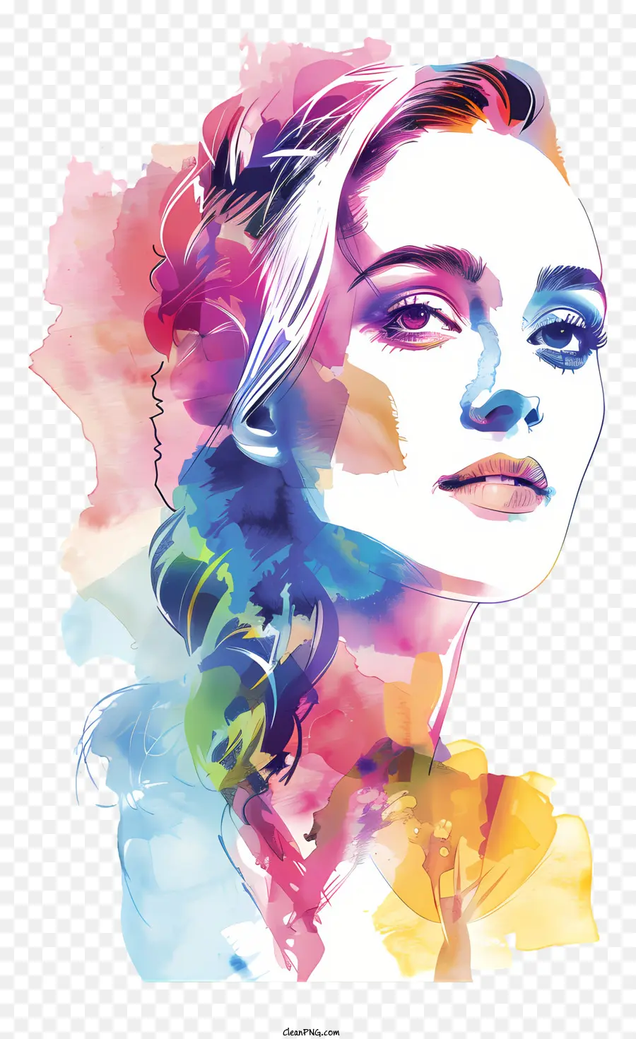 Katy Perry，Retrato Em Aquarela PNG