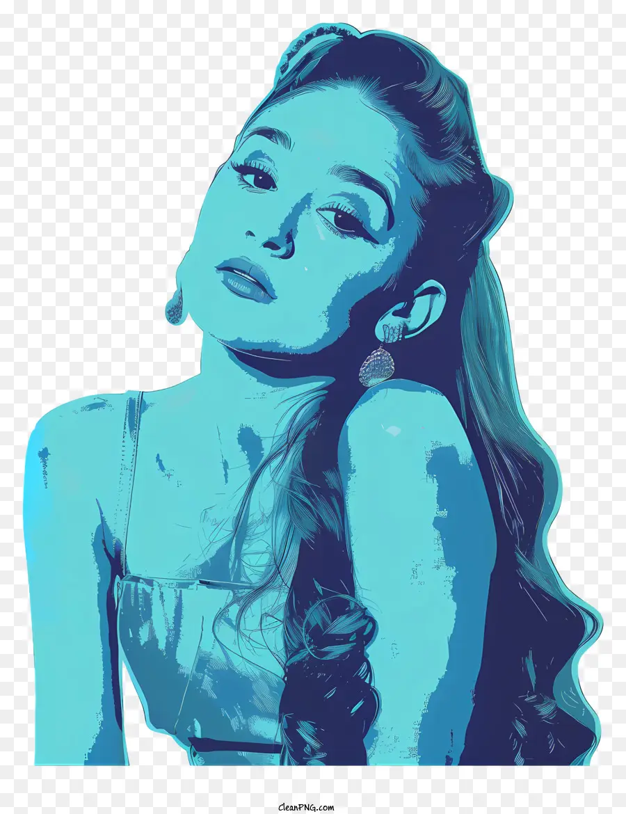 Ariana Grande，Pintura Digital PNG