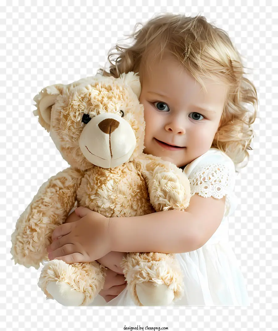 Bebê Abraçando Urso De Pelúcia，Animais De Pelúcia PNG