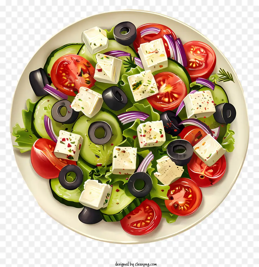 Tigela De Salada，Salada Grega PNG