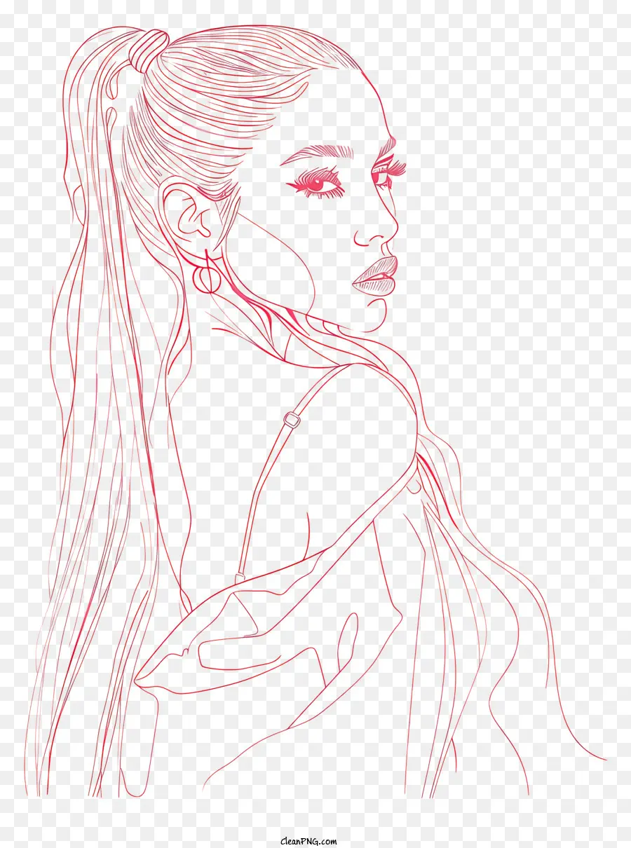 Ariana Grande，Mulher De Desenho PNG