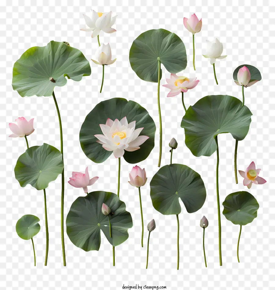 Flores De Lótus，Lótus Branco PNG