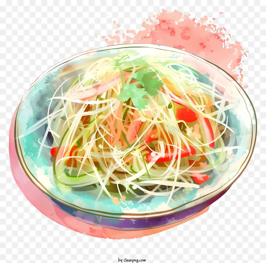 Salada De Mamão Verde，Receita De Vegetais PNG