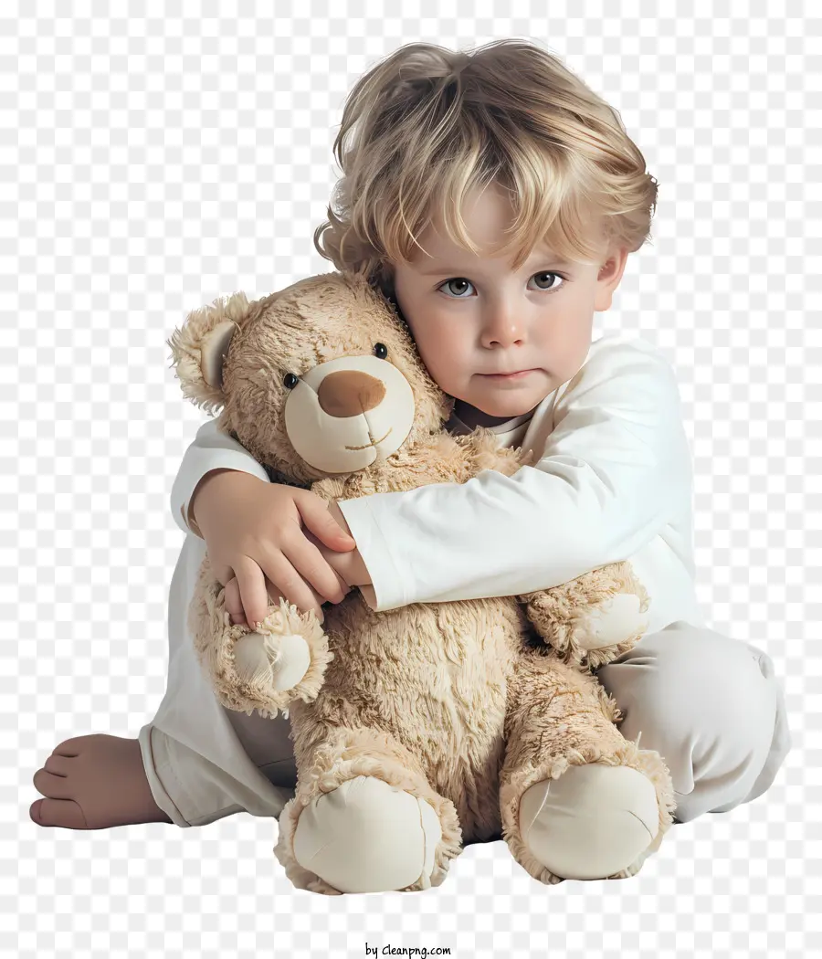 Bebê Abraçando Urso De Pelúcia，Jovem Rapaz PNG