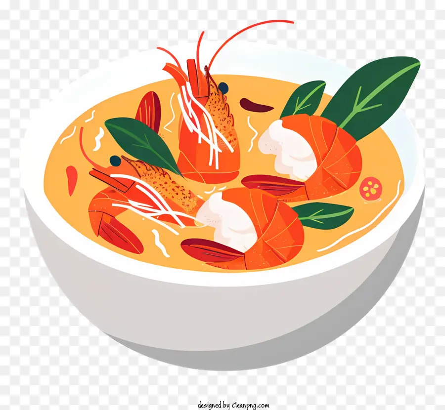 Tom Yum Kung，Sopa De Frutos Do Mar Picante PNG