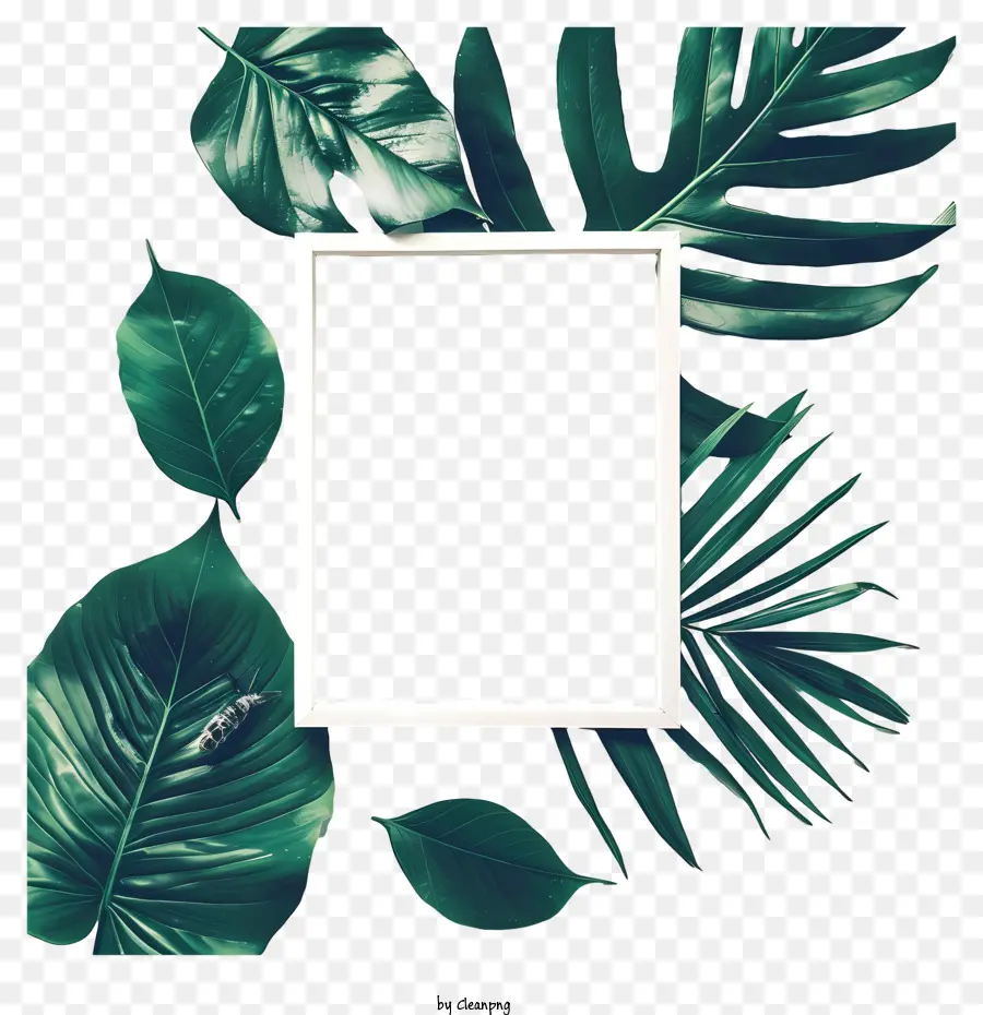 Polaroid Quadro，Plantas Tropicais PNG