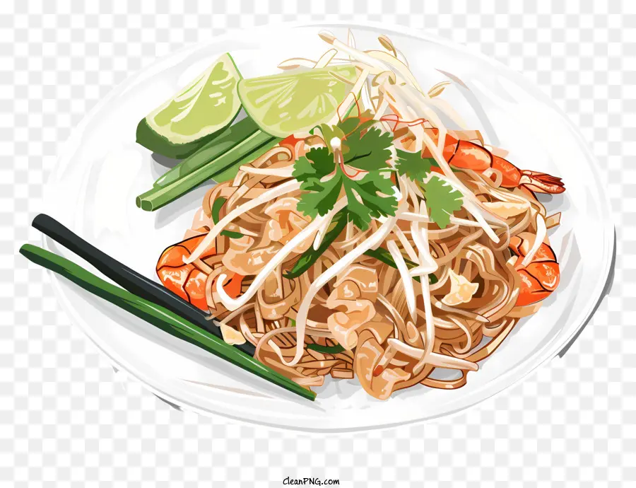 Pad Thai，Fried Noodles PNG