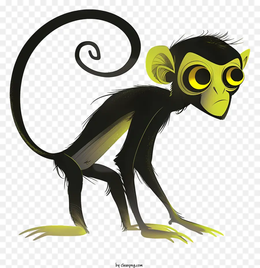 Macaco，Preto E Branco PNG