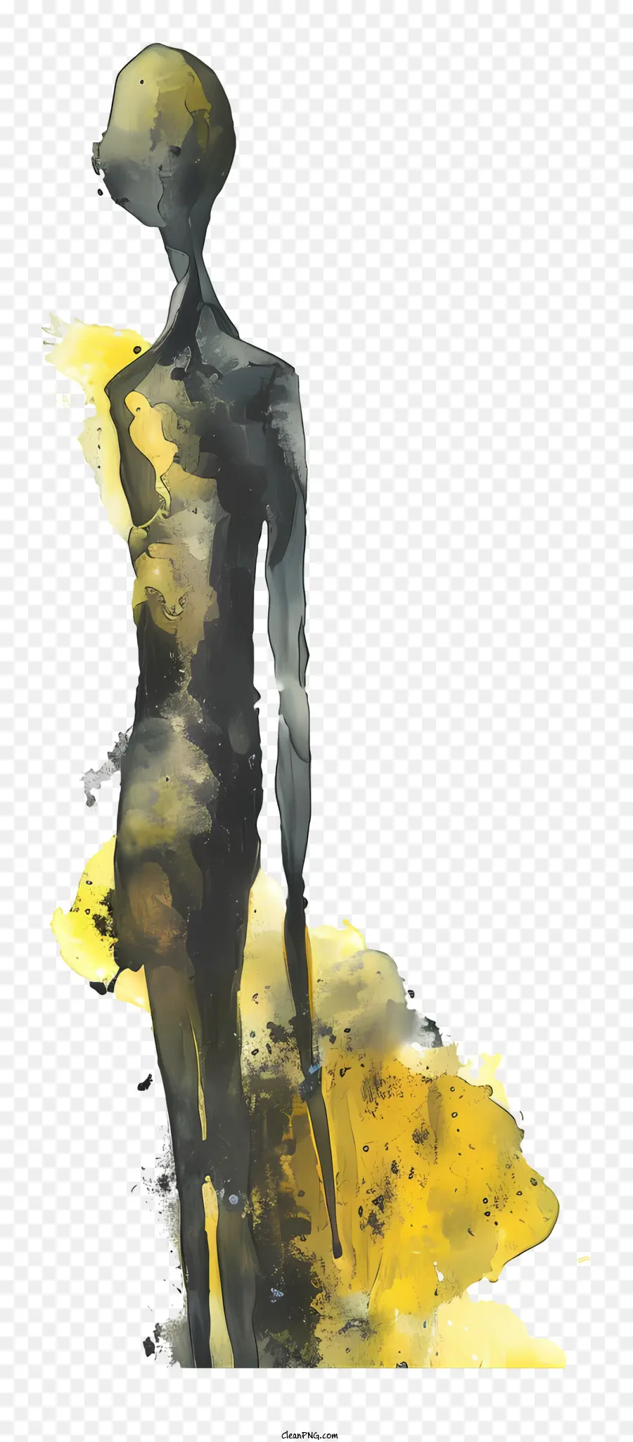 Figura Abstrata，Homem De Terno Preto PNG