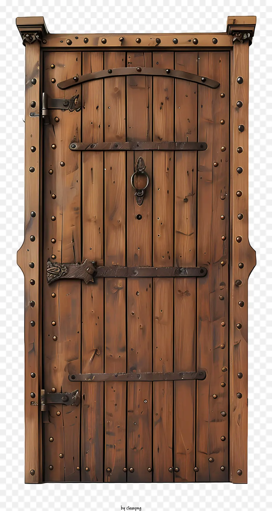 Porta De Madeira，Design Ornamentado PNG
