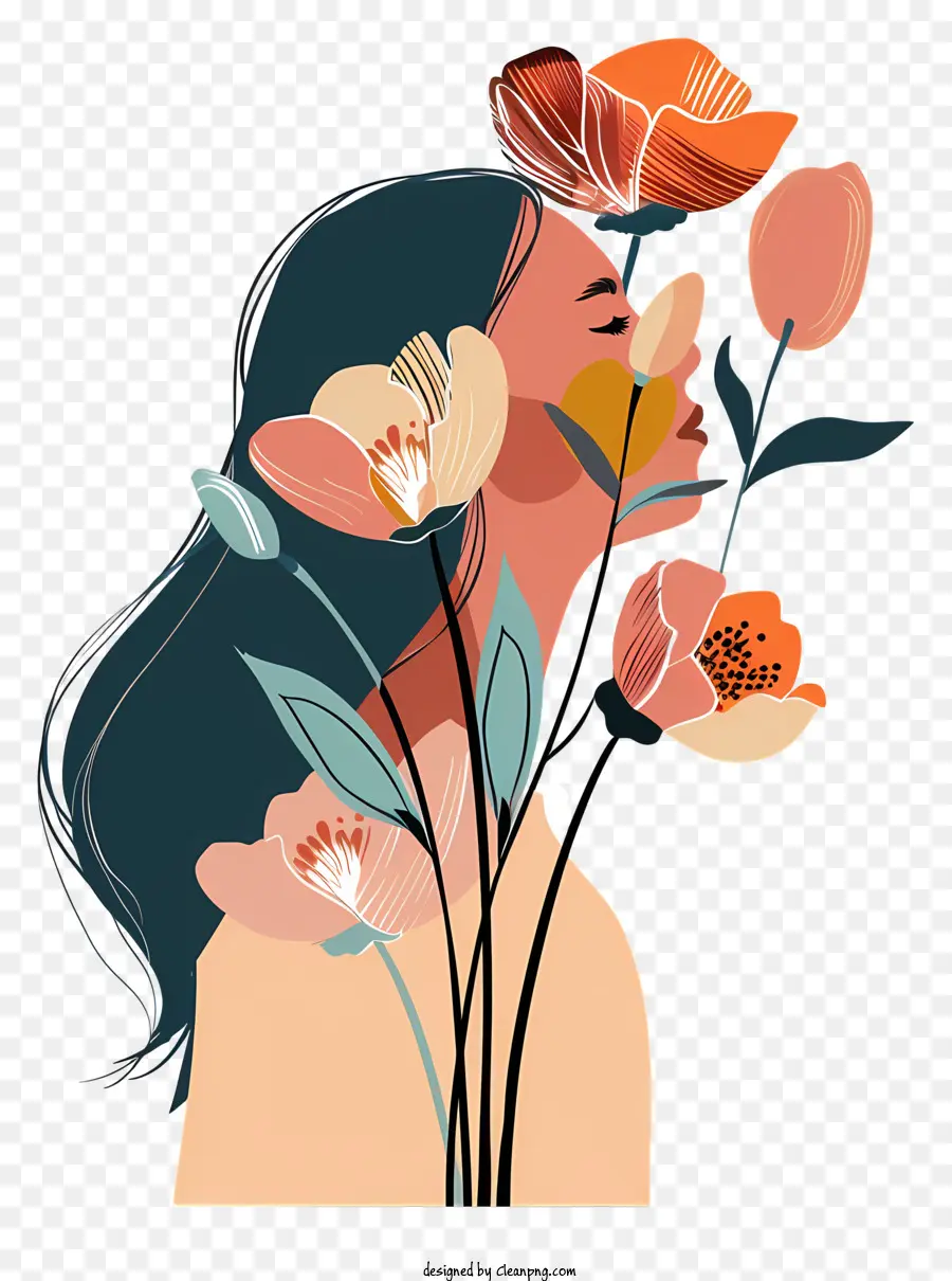 Arte Das Flores Do Dia Das Mulheres，Digital Art PNG