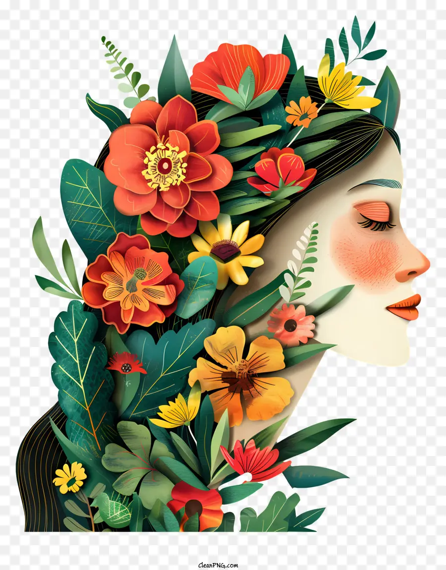 Arte Das Flores Do Dia Das Mulheres，Flower Crown PNG