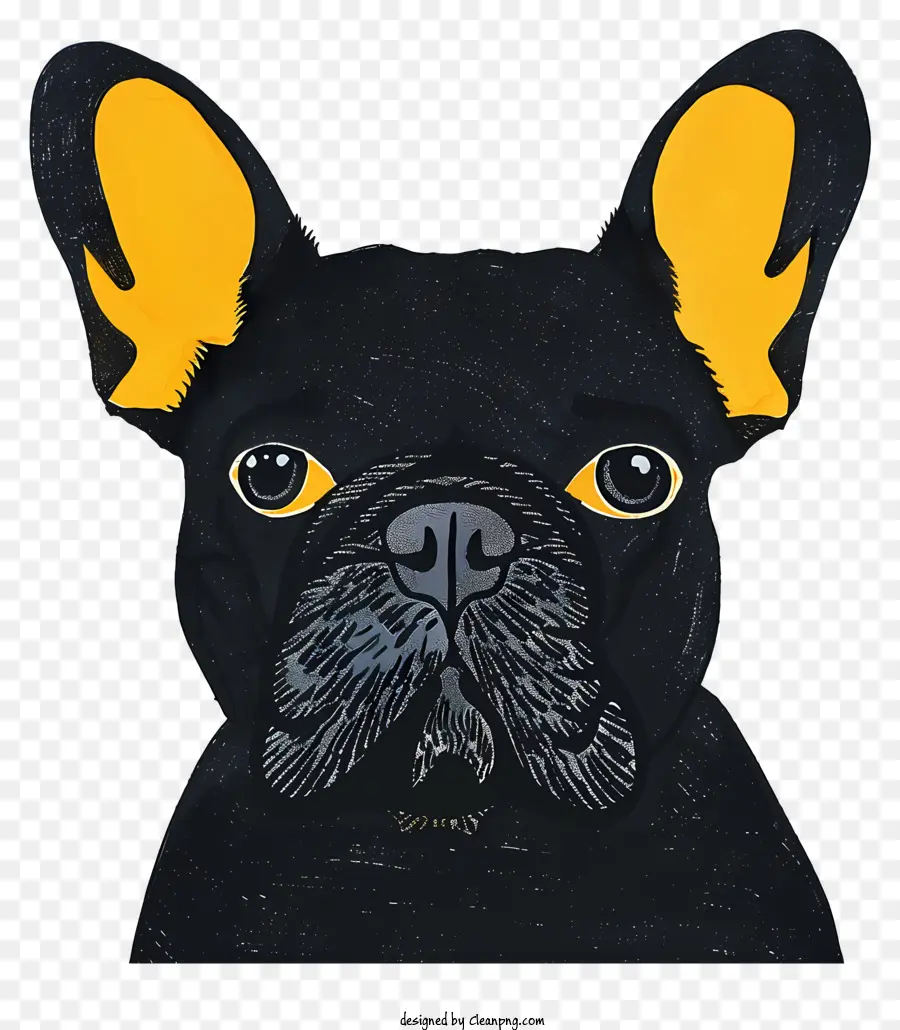 Bulldog Francês，Preto PNG