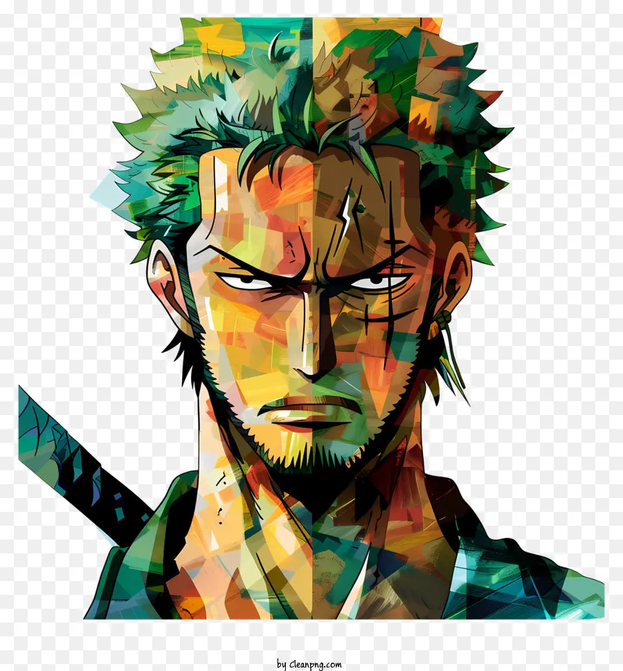 Uma Peça Roronoa Zoro，Resumo Retrato PNG