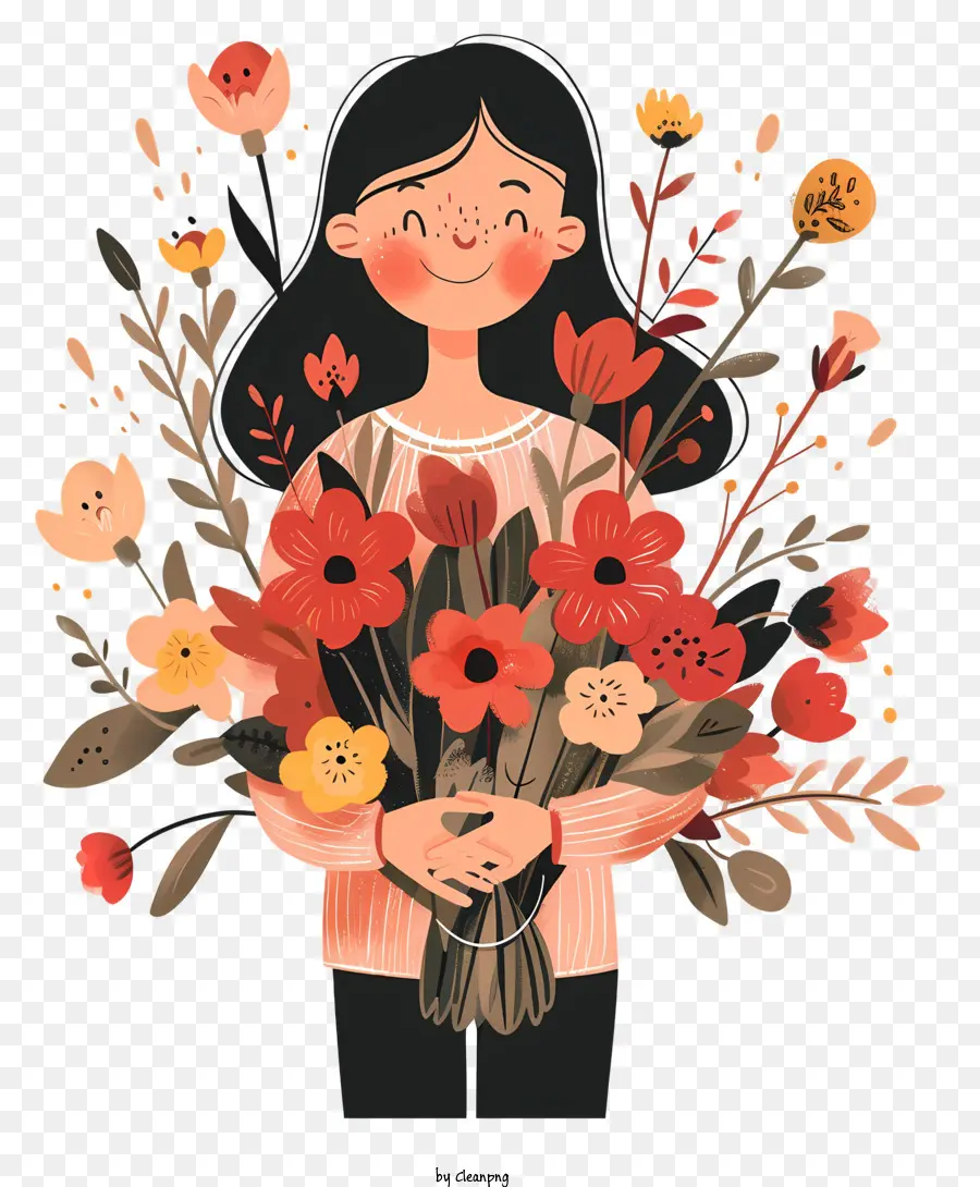 Arte Das Flores Do Dia Das Mulheres，Buquê PNG