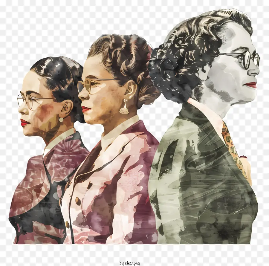 História Das Mulheres Mês，Pintura Em Aquarela PNG