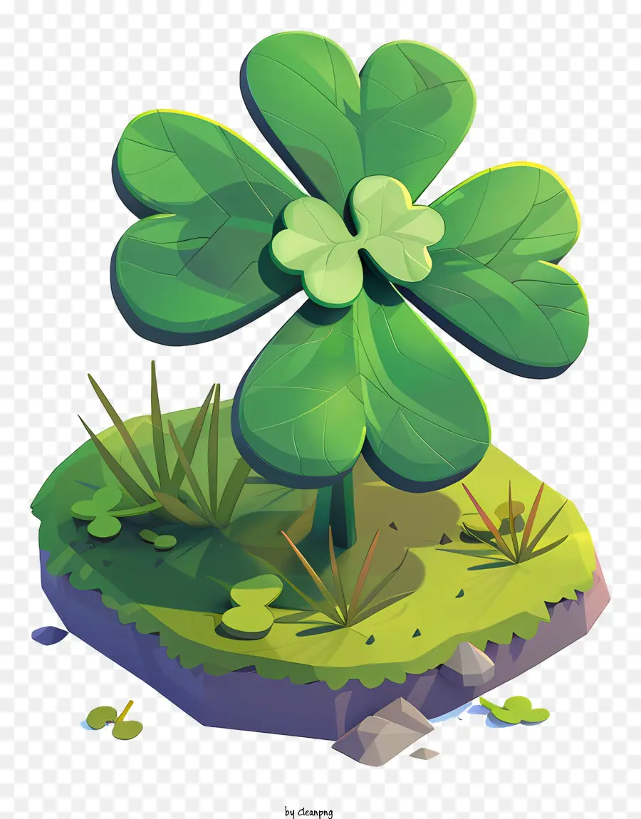 St Patricks Day Shamrock，Fourleaf Trevo PNG