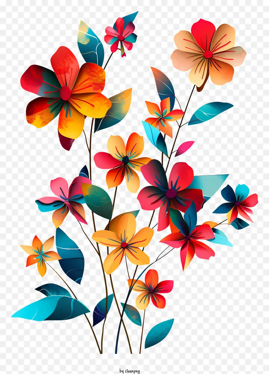 Arte Das Flores Do Dia Das Mulheres，Arranjo De Flores PNG