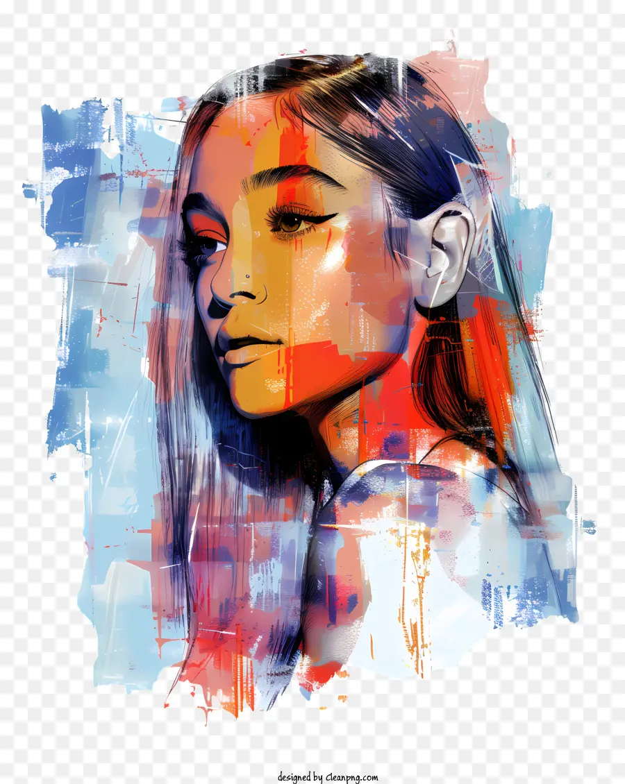 Ariana Grande，Pintura Digital PNG
