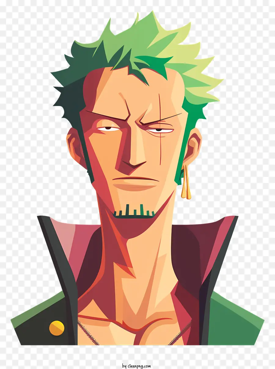 Uma Peça Roronoa Zoro，Cabelo Verde PNG