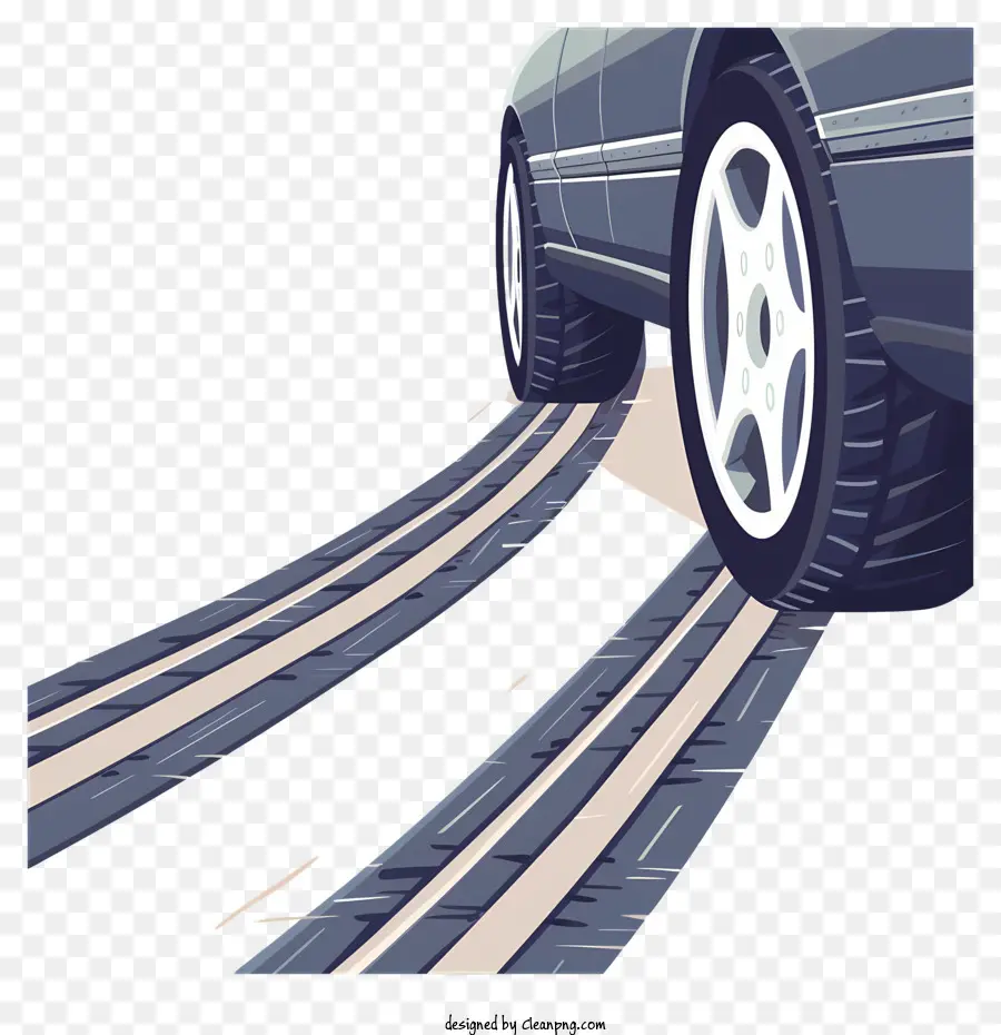 Tire Tracks，Carro PNG