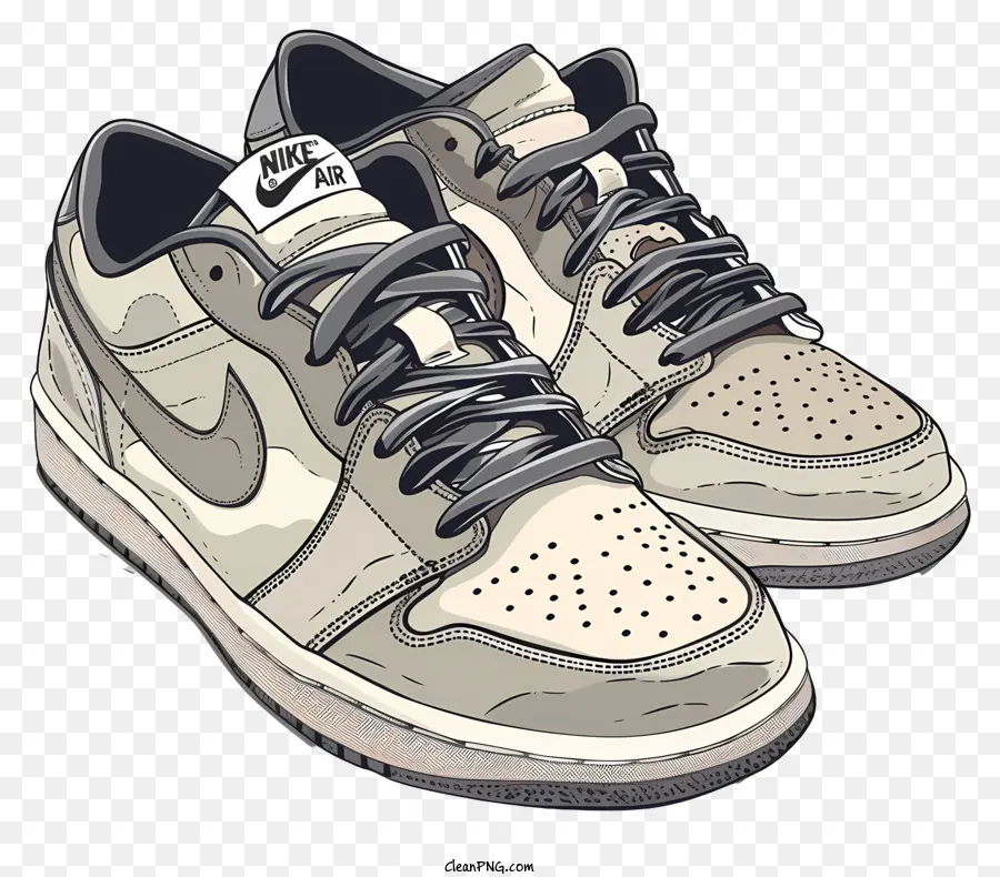 Sneakers，Sapatos Bege PNG
