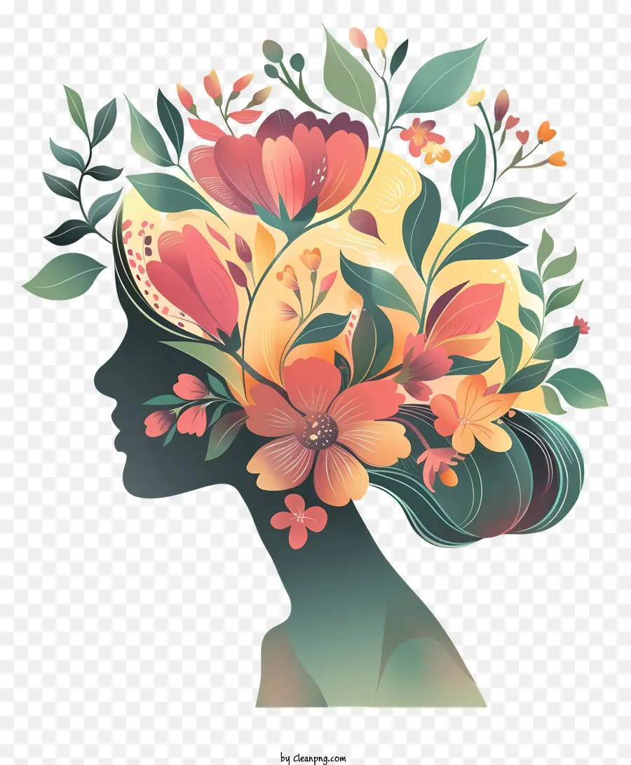 Arte Das Flores Do Dia Das Mulheres，Faixa Floral PNG