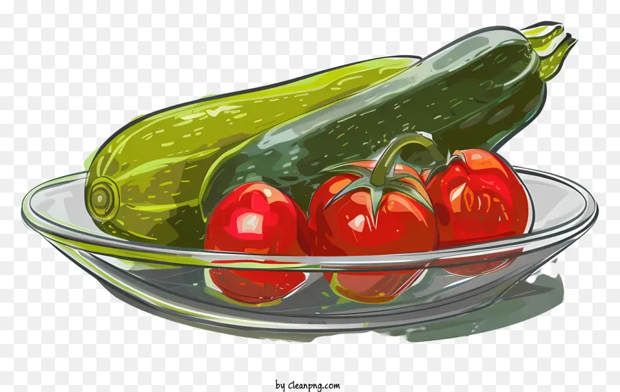 Abobrinha，Tomate PNG