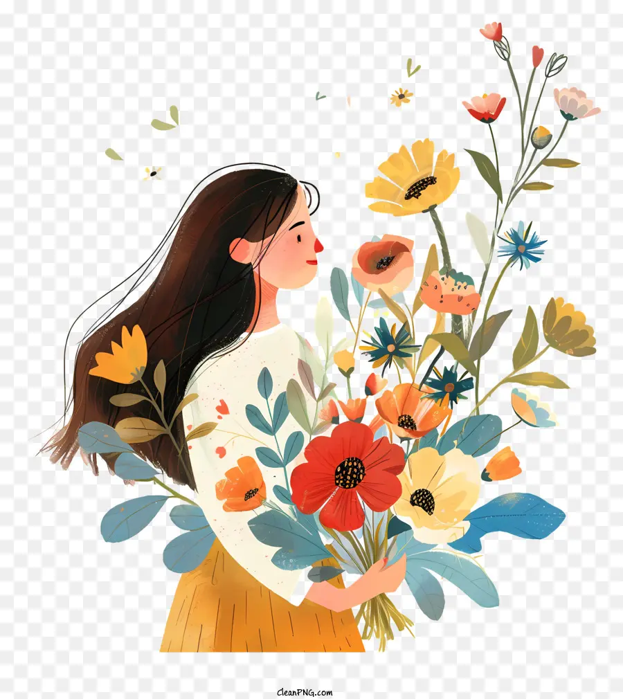 Arte Das Flores Do Dia Das Mulheres，Mulher PNG