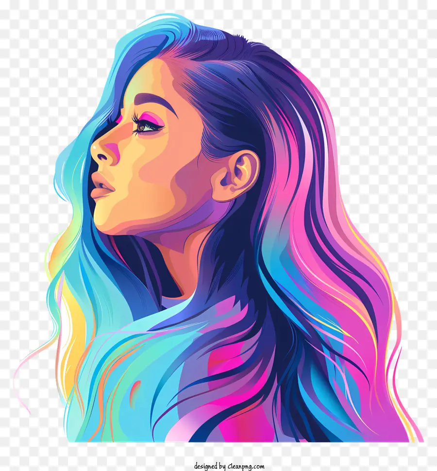 Ariana Grande，Pintura Digital PNG