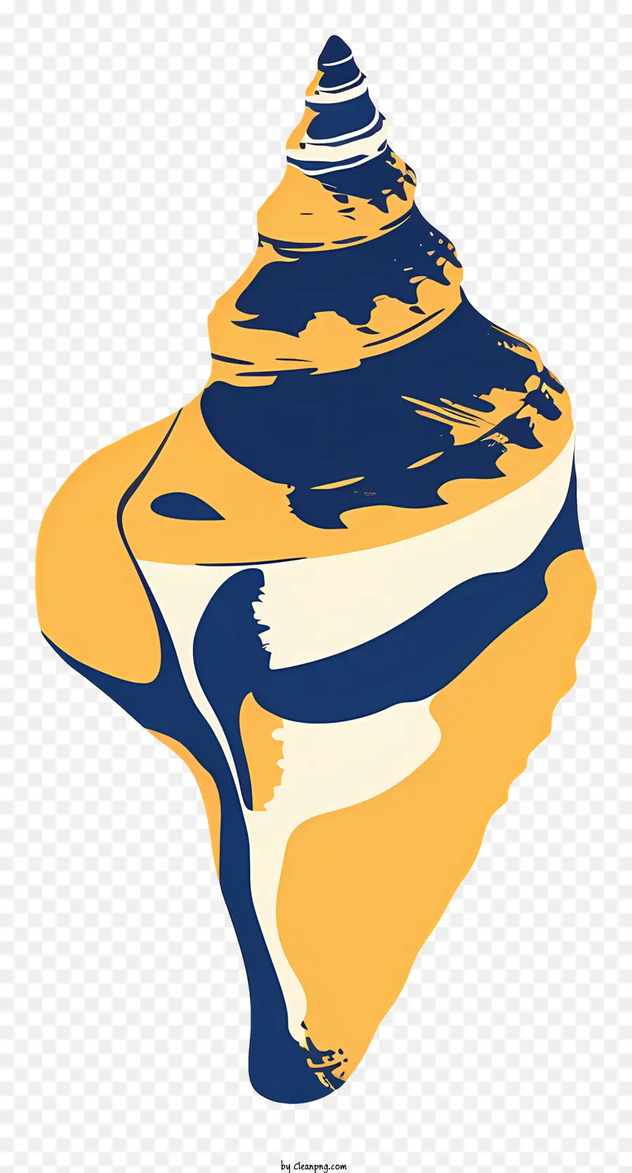 Búzio，Casca Azul E Amarela PNG