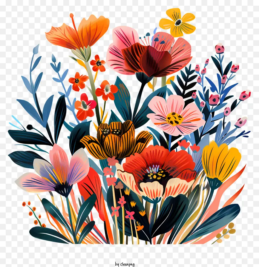 Arte Das Flores Do Dia Das Mulheres，Flores PNG