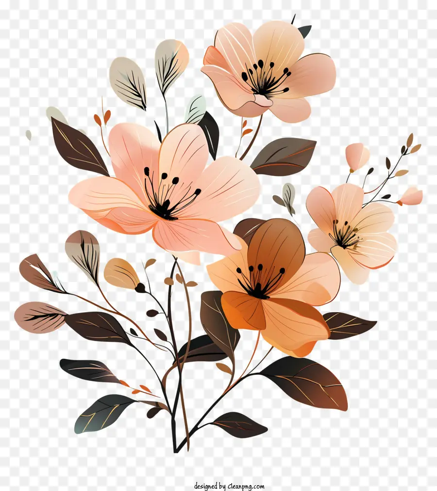 Olá Primavera，Flores Cor De Rosa PNG
